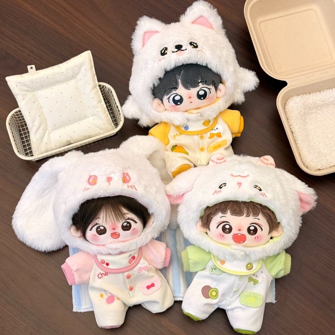 森林音乐会第二期10cm20cm无属性棉花娃娃衣爬爬服头套三角巾图片