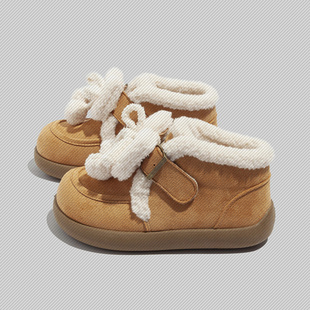 百搭毛毛短筒棉鞋 时尚 3005 新款 蓓尔加绒加厚保暖雪地靴子2025冬季