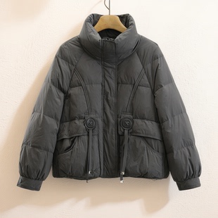 冬装首波【影】90鸭绒！简约立领显瘦保暖羽绒服25冬新款休闲外套