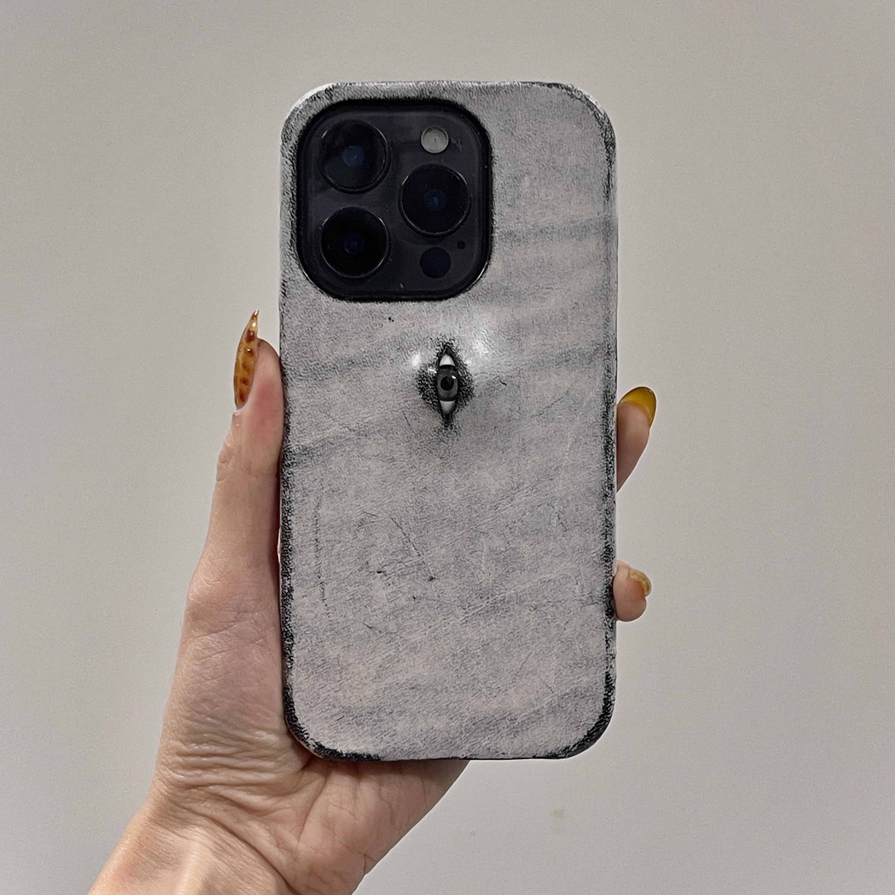 ALLEYES 眼睛设计真皮苹果手机壳纯手工制作