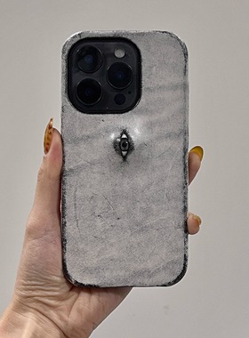 ALLEYES 眼睛设计真皮苹果手机壳纯手工制作