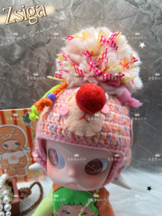 超萌Zsiga嘎子姐可动人偶娃衣搭配配饰可爱卡通红鼻子大球球帽子