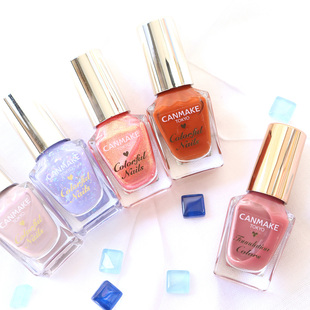 日本 CANMAKE 井田马卡龙指甲油  瑰丽彩亮清透 独角兽 速干美甲