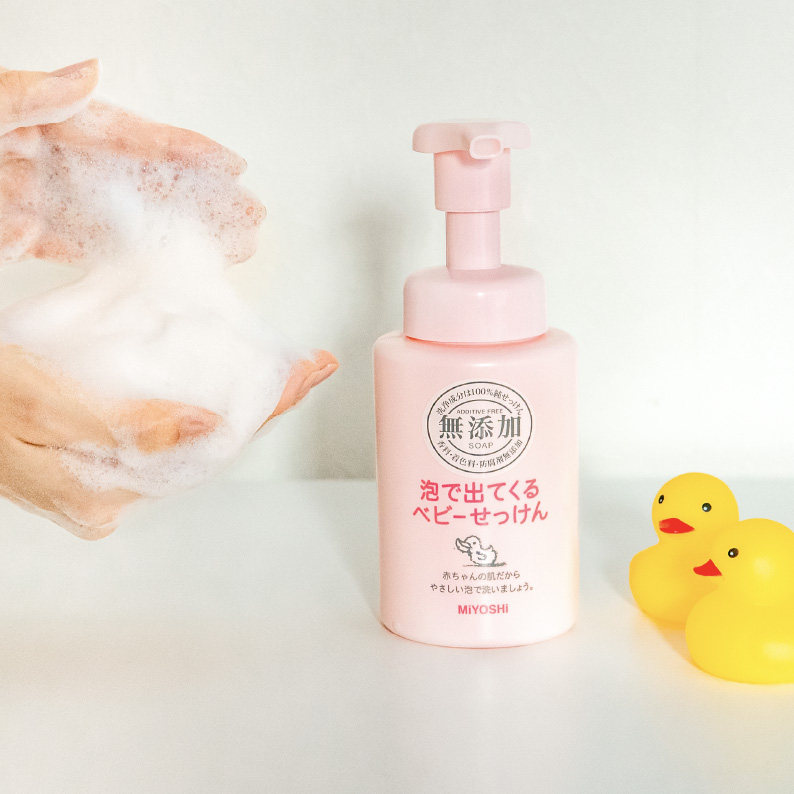 日本  miyoshi 三芳 无添加婴儿童泡沫洗面奶  洗发沐浴均可用
