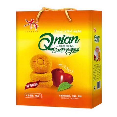 千年食品红枣桃酥680g百合桃酥香葱桃酥 礼盒多买优惠回购美折