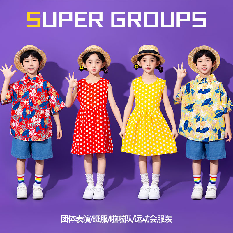 儿童走秀复古服港风合唱服装直销