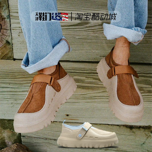 UGG PEAKMOD LOWCUT 男女厚底耐磨拼接一脚蹬懒人休闲鞋