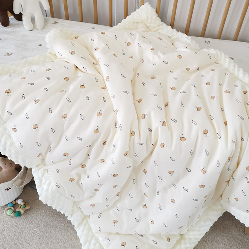婴儿被子纯棉新生儿童宝宝豆豆被春秋加厚冬被安抚豆豆盖毯空调被