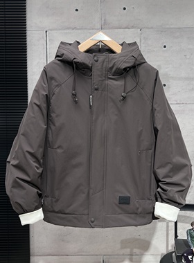 2026春季新款连帽外套男简约工装夹克外套美式休闲上衣潮牌外套