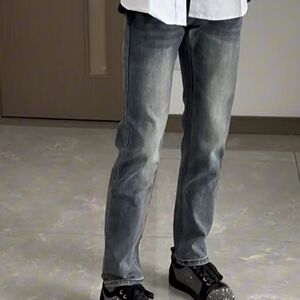 1506-1/K80421/P46高端新款后兜刺绣帆船直筒裤男图片