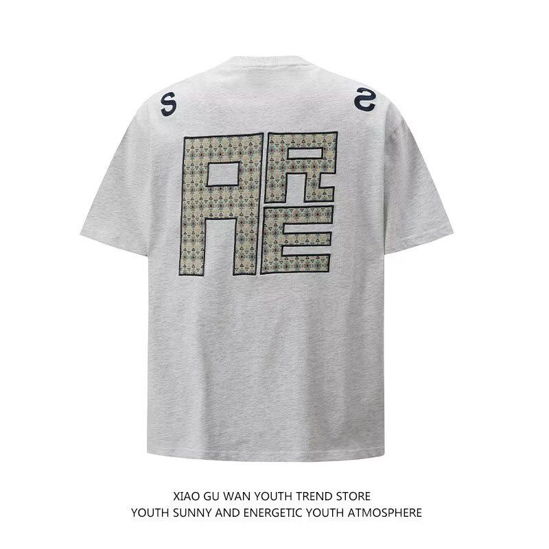 1506-1/TDC0061/P40美式重磅字母贴布刺绣T恤男女，商品下架区商品下架区，星座1506-1