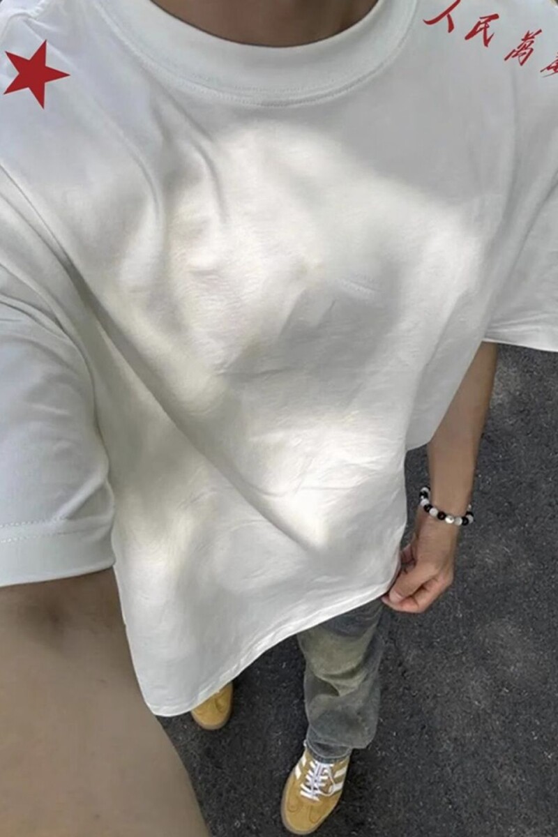 1506-1/TT081/P38夏季潮重磅正肩短袖小领口半袖小众,男装T恤,星座1506-1