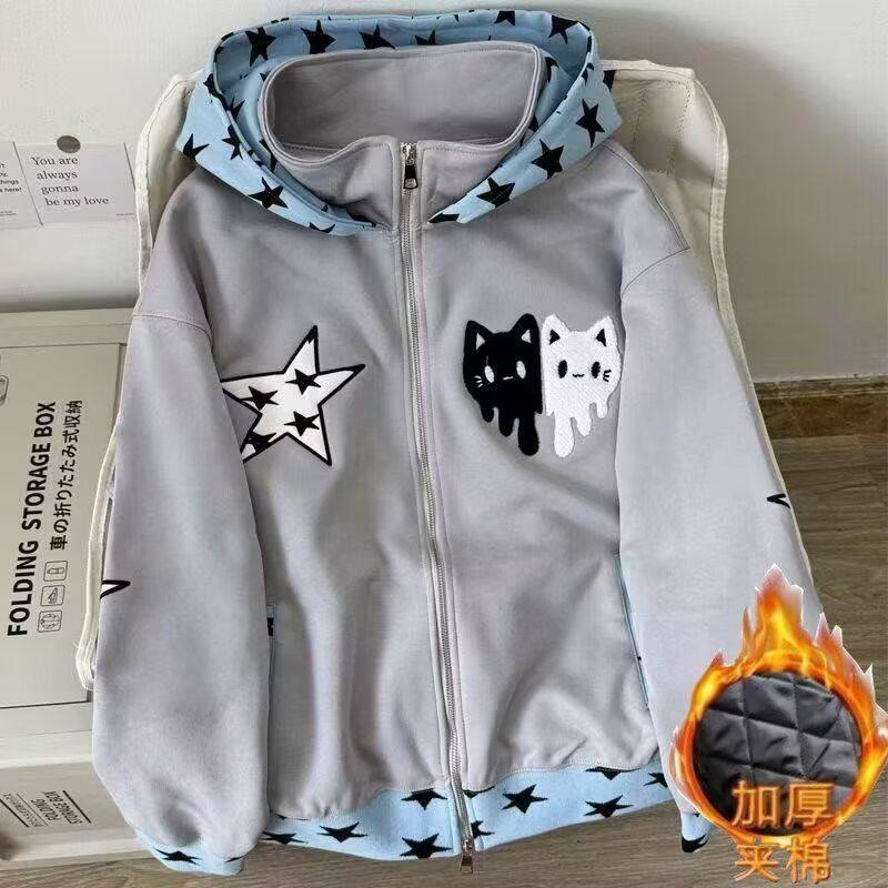 1506/W99561/P80新款卫衣港风宽松简约连帽卫衣开衫1，男装卫衣，星座1506-1