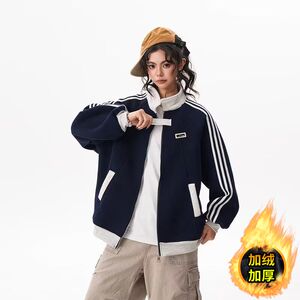 1506/WK26491/P46美式拼接运动卫衣女秋季新款潮牌休闲外套2图片