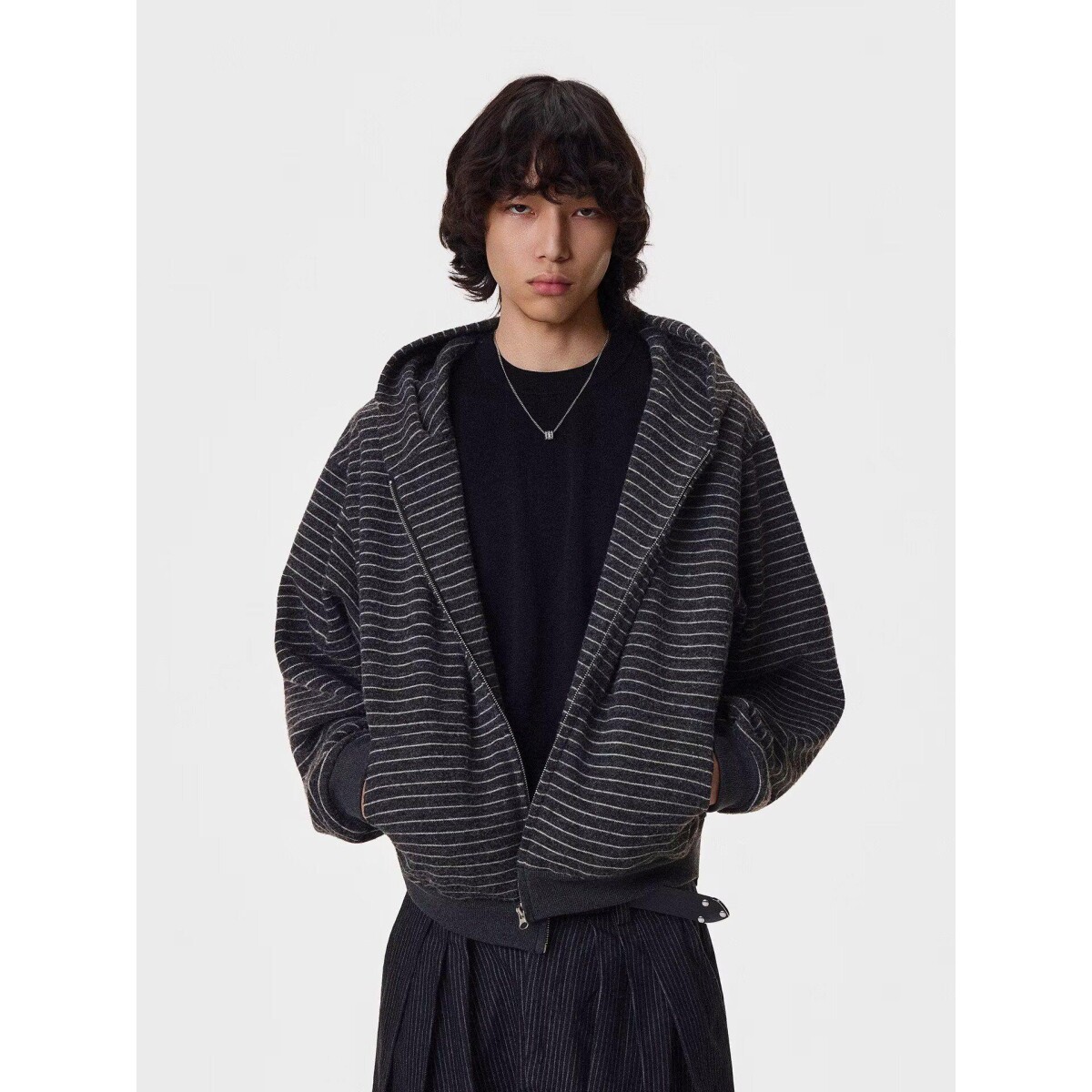 1506/WW0361/P77冬季连帽针织套头加厚卫衣男韩系宽松设计感百搭1,男装卫衣,星座1506-1