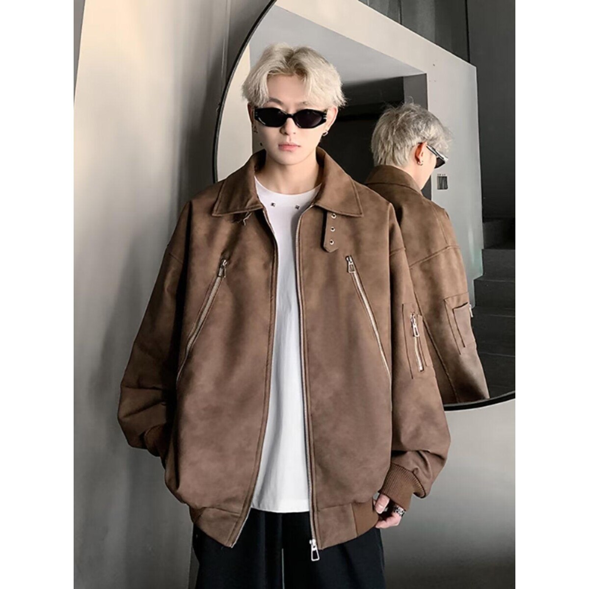 1506-1/JY10291/P66美式复古皮衣男款潮牌夹克,男装皮衣,星座1506-1