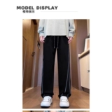 1506/KK156加绒1/P33秋冬新品加绒加厚美式高街阔腿休闲裤子2，男装卫衣，星座1506-1