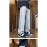 1506/KK156加绒1/P33秋冬新品加绒加厚美式高街阔腿休闲裤子2，男装卫衣，星座1506-1