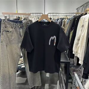 1506-1/TT671/P35夏季男潮M字母刺绣圆领短袖T恤宽松半袖体恤图片