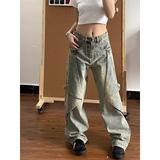 1506-1/K77031/P53欧美式vibe复古设计感做旧水洗牛仔裤，商品下架区，星座1506-1