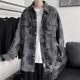 1506-1/C4561/P52秋季新款衬衫男宽松小众设计感上衣男，男装衬衫，星座1506-1