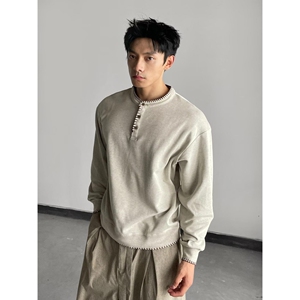1506/MHY051/P52秋冬新款开衫毛衣美式复古休闲V领针织衫男1图片