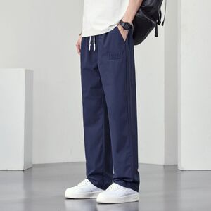 1506-1/K25981/P56夏季休闲加肥加大宽松凉感冰丝裤图片