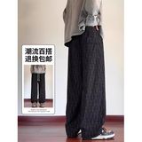 直筒灯芯绒新款潮牌痞帅运动卫裤宽松阔腿休闲裤1，男装休闲裤，星座1506-1