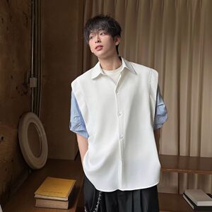 1506-1/CC3951/P38复古衬衫男夏装港风学生图片