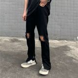 1506-1/KGA181/P42百搭高腰显瘦显腿长直筒裤，男装休闲裤，星座1506-1