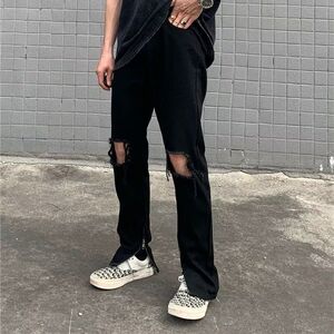 1506-1/KGA181/P42百搭高腰显瘦显腿长直筒裤图片