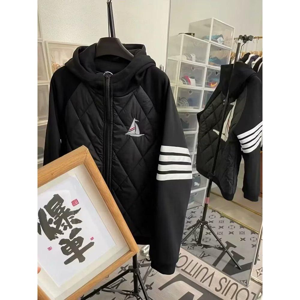 1506/MA3701/P77冬季新款潮流拼接棉衣男女连帽拉链保暖棉服外套1,男装棉衣,星座1506-1