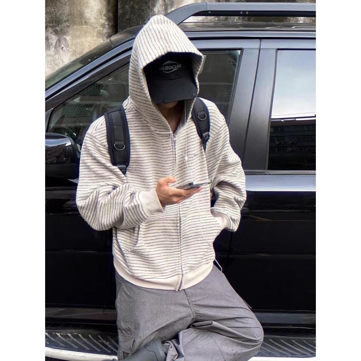 1506-1/J13161/P64慵懒风宽松显瘦百搭长袖中长款毛衣外套潮，男装风衣，星座1506-1