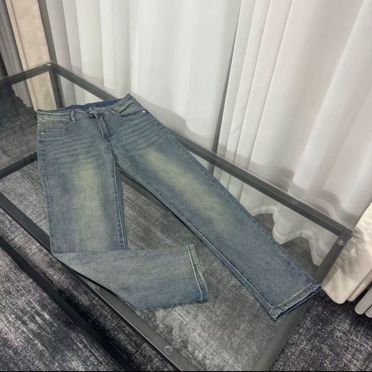 1506-1/KRXF021/P60美人头复古做旧牛仔裤男女小脚显瘦直男士,男装牛仔裤,星座1506-1