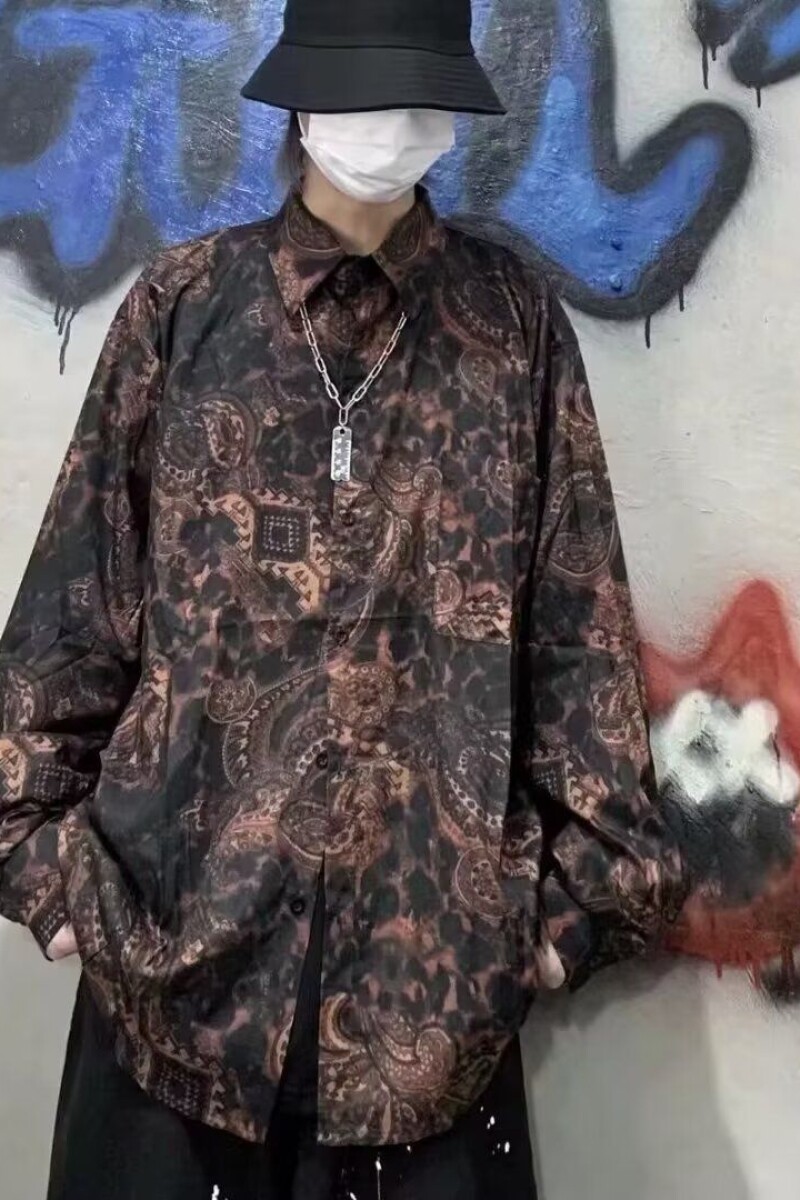 1506-1/C6391/P30秋季新款衬衫男宽松小众设计感上衣,男装衬衫,星座1506-1