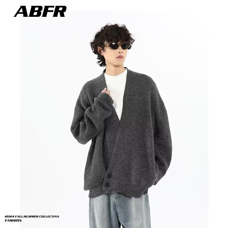1506-1/MYB721/P54斜门襟针织衫毛衣开衫不规则慵懒风百搭,男装针织衫/毛衣,星座1506-1