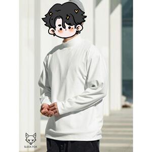 1506/MTC25181/32半高领双面德绒长袖韩系潮男显瘦舒适打底衫1图片