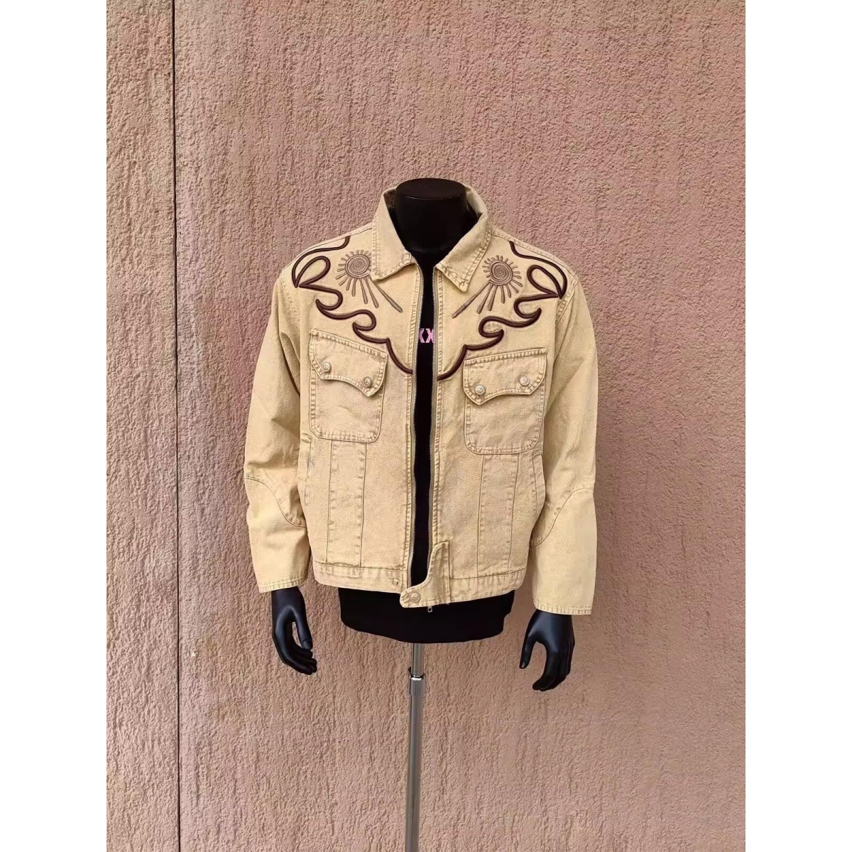 1506-1/J25731/P88秋季新款时尚宽松休闲通勤宽松女白色牛仔套装，男装休闲套装，星座1506-1