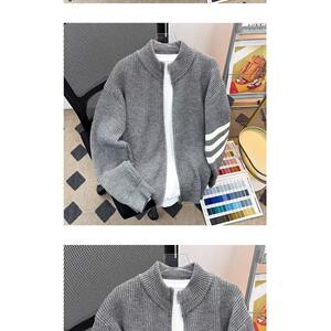 1506/MBX0661/P58秋冬新款开衫毛衣美式复古休闲慵懒风V领针织衫2图片