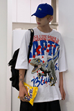夏季港风五分袖男装日系半袖网红短袖男潮牌韩版宽松t恤D078/，男装T恤，星座1506-1