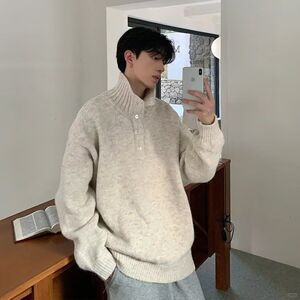 1506/MLD921/P52秋冬新款开衫毛衣美式复古休闲V领针织衫男3