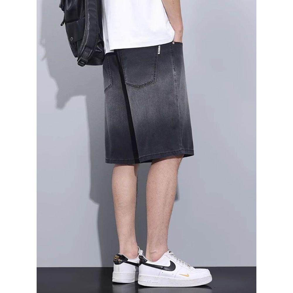1506-1/KG581/P41烟灰色高街牛仔短裤男,男装牛仔裤,星座1506-1