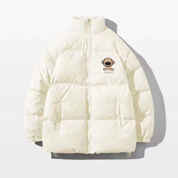 1506/QM2970/P63加厚棉服女宽松冬季新款慵懒风保暖立领外套1图片