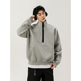 1506/W/88171/P52秋冬半门襟拉链休闲宽松保暖立领卫衣男女同款1，男装棉衣，星座1506-1