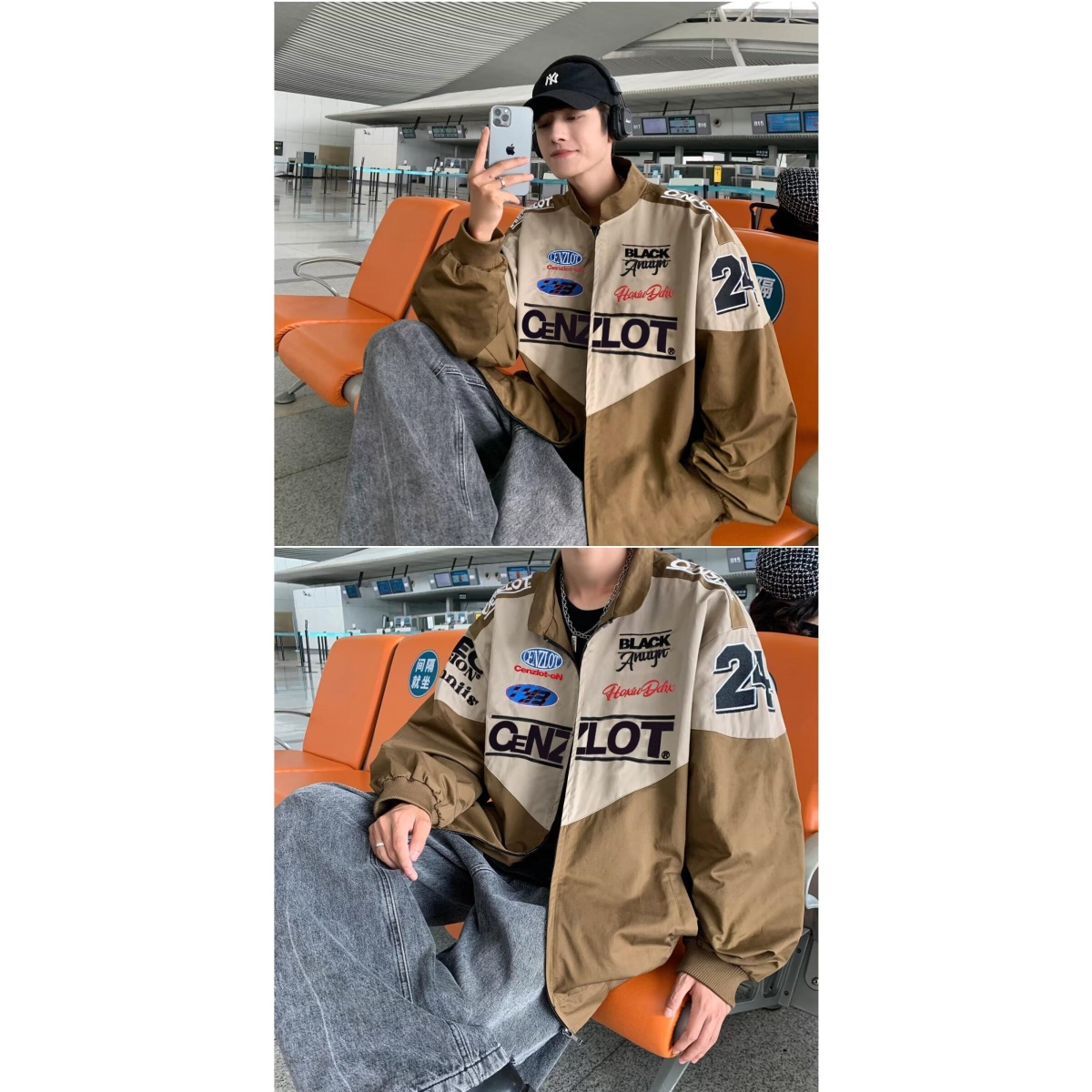 1506-1/JA681/P62复古赛车服外套男装高级感痞帅机车夹克,男装夹克,星座1506-1