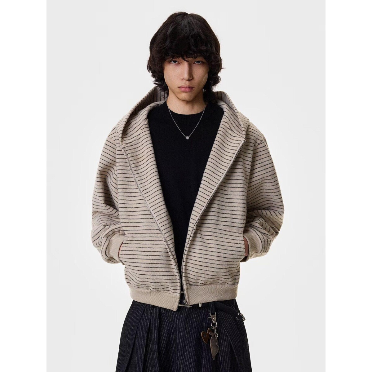 1506/WW0361/P77冬季连帽针织套头加厚卫衣男韩系宽松设计感百搭1,男装卫衣,星座1506-1