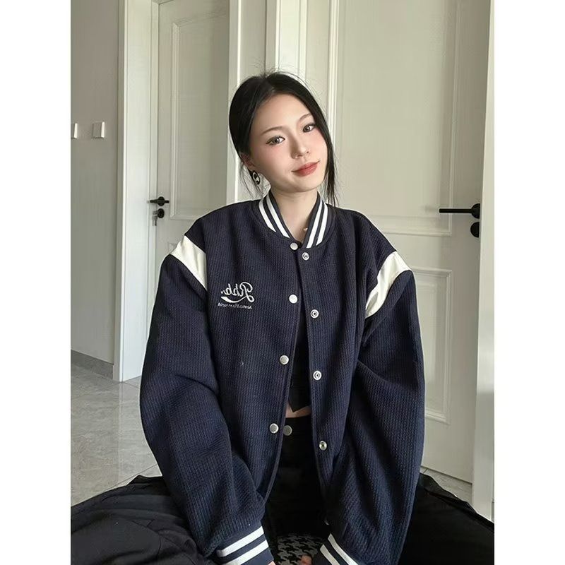 1506-1/J6681/P59高级感学院风棒球服外套女潮牌休闲夹克棒球服,男装夹克,星座1506-1