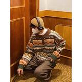 1506/M31181/P60圆领毛衣针织衫男潮牌帅气秋冬季打底衫上衣2，男装T恤，星座1506-1