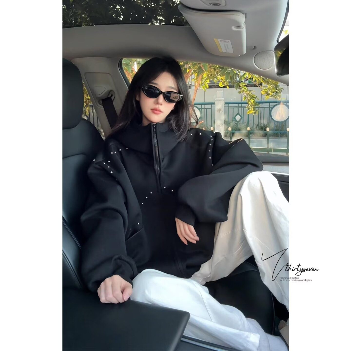 1506/WW0101/P57新款卫衣港风宽松简约连帽卫衣开衫男女同款2，男装卫衣，星座1506-1