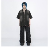 1506-1/CJHJ10241/P56日系潮牌小众复古洗水泥染做旧牛仔衬衫男，男装衬衫，星座1506-1
